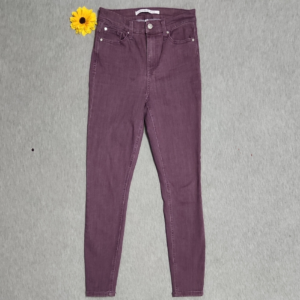 CELEBRITY PINK Juniors Brand Purple Denim High Rise Skinny Ankle Jeans